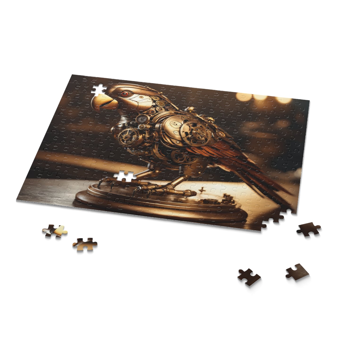 Steampunk AI Parrot Puzzle (120, 252, 500-Piece)