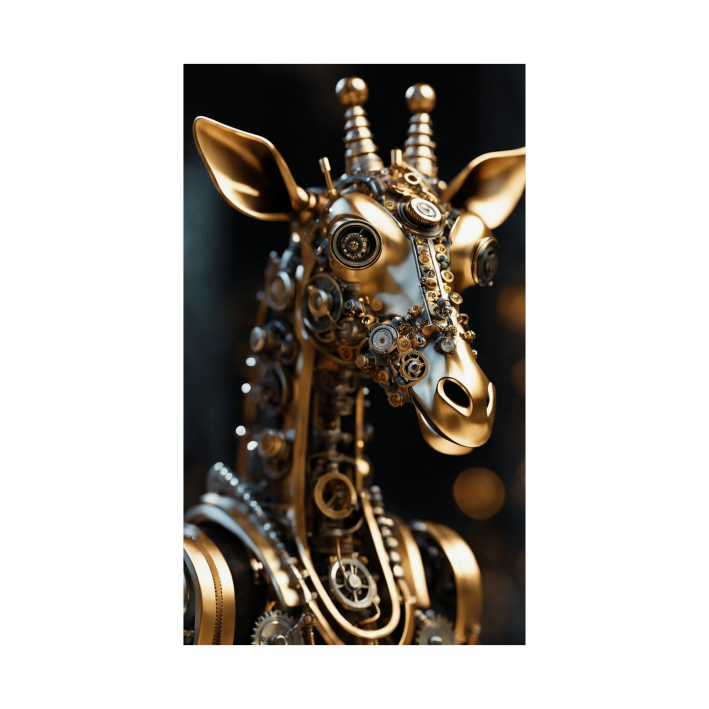 Steampunk AI Giraffe Head