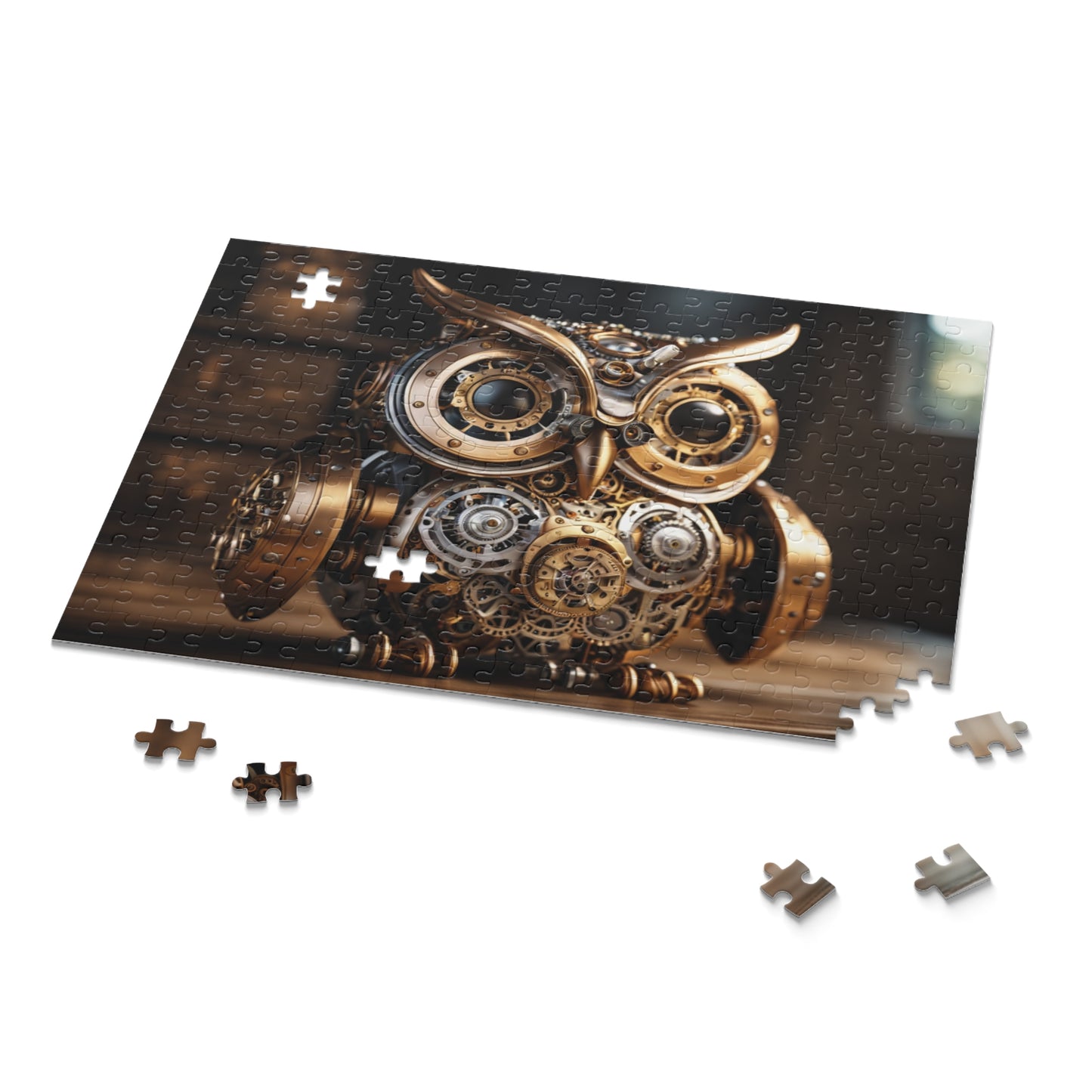 Steampunk AI Owl Puzzle (120, 252, 500-Piece)