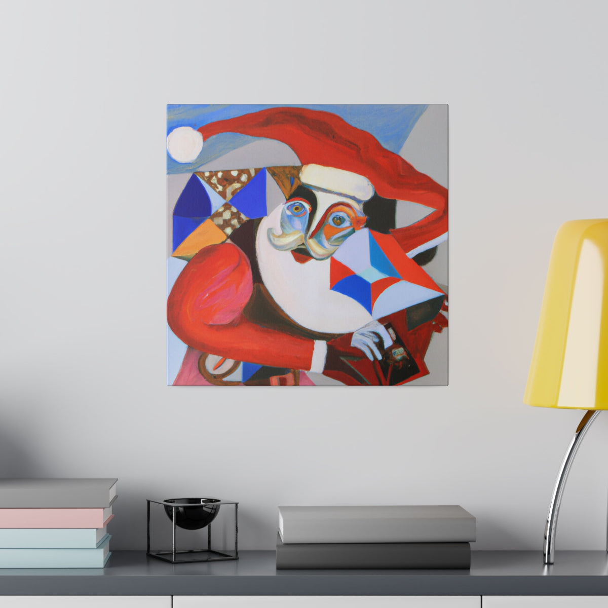 Abstract Santa Clown Canvas Print