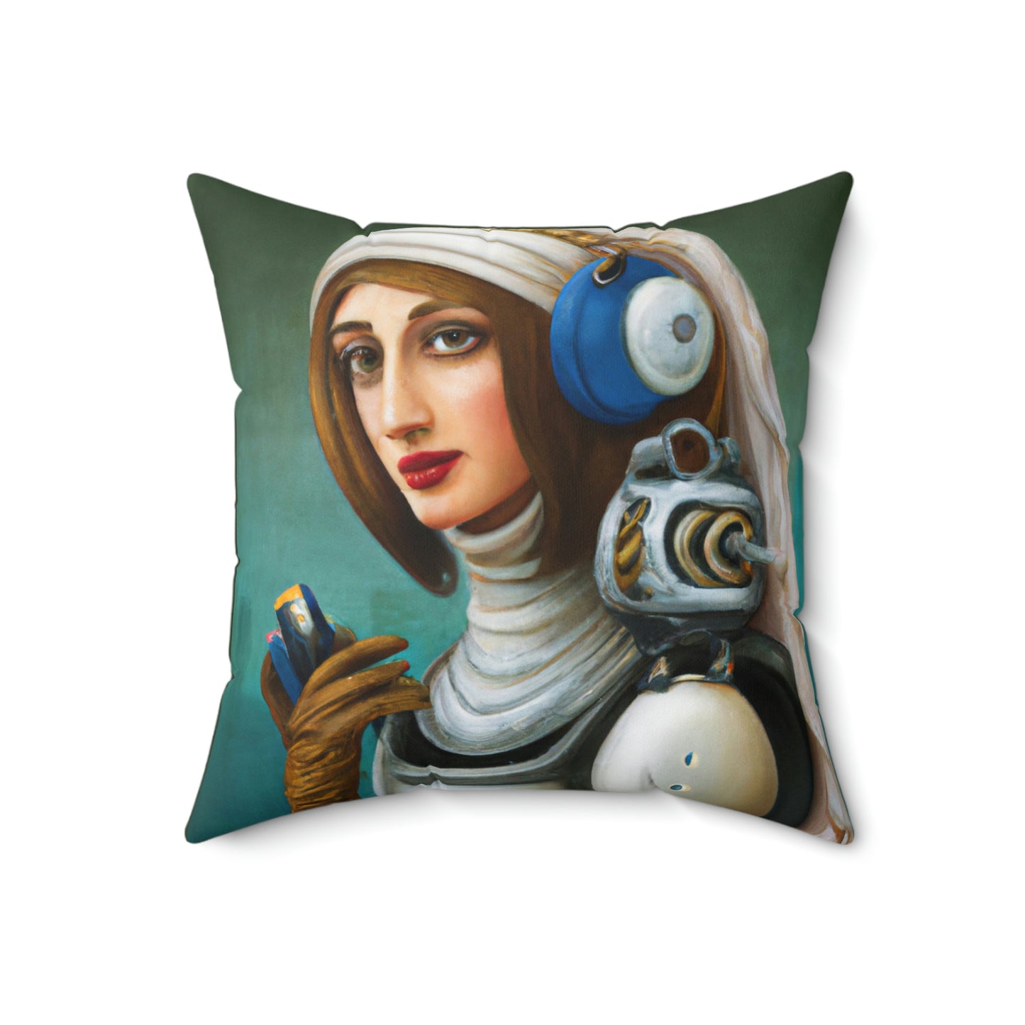 Desert Girl Decorative Polyester Square Pillow