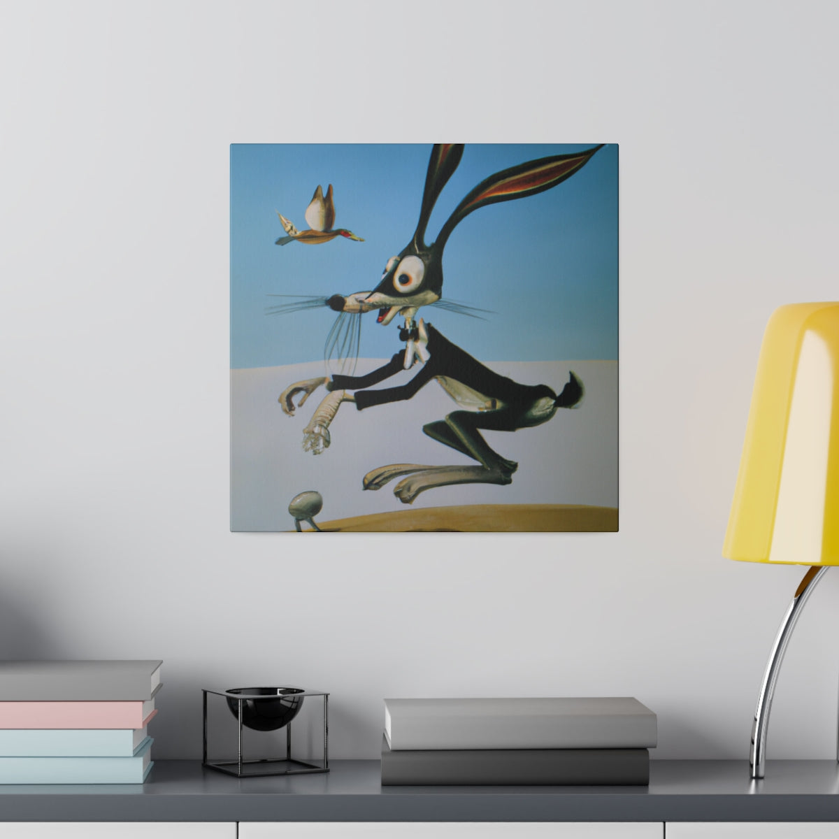 Flying Bunny Canvas Print