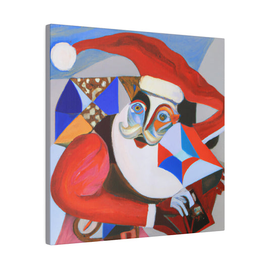 Abstract Santa Clown Canvas Print