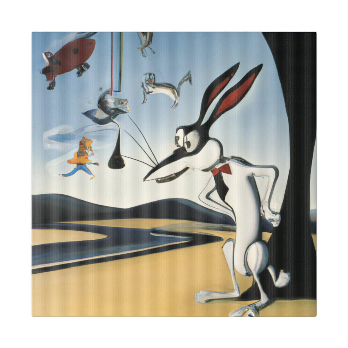 B Bunny Surrealism Canvas Print