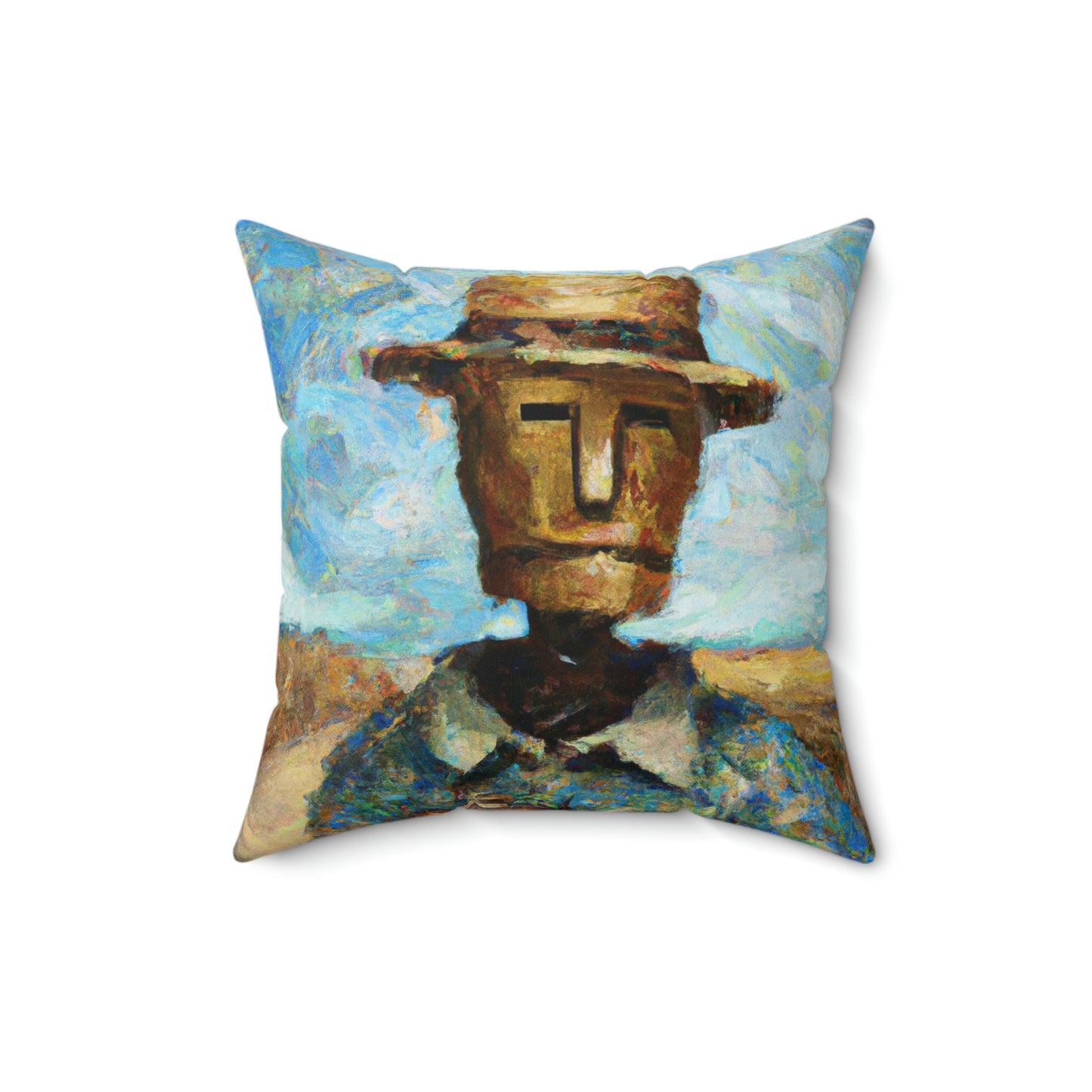 Strawbot Decorative Polyester Square Pillow