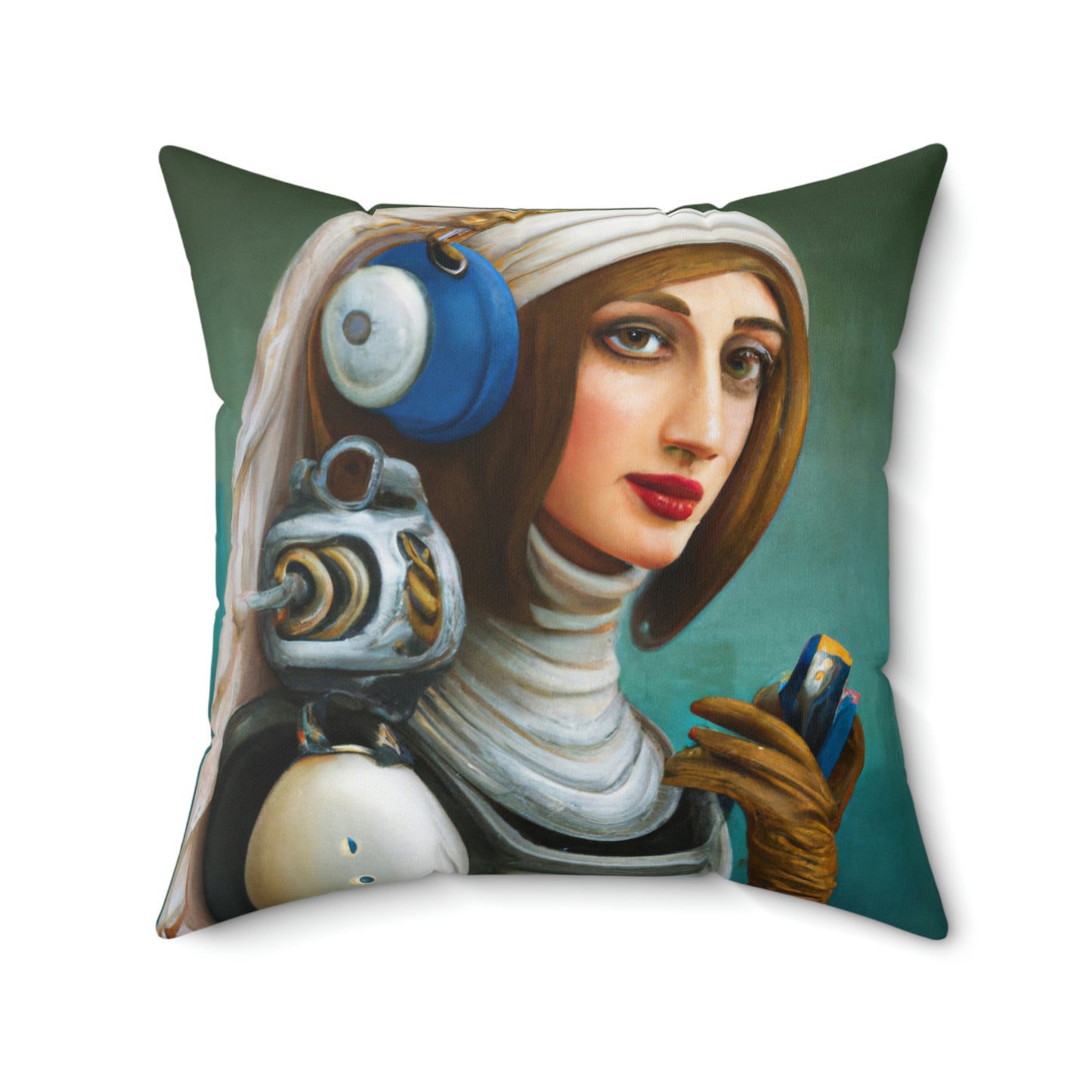 Desert Girl Decorative Polyester Square Pillow