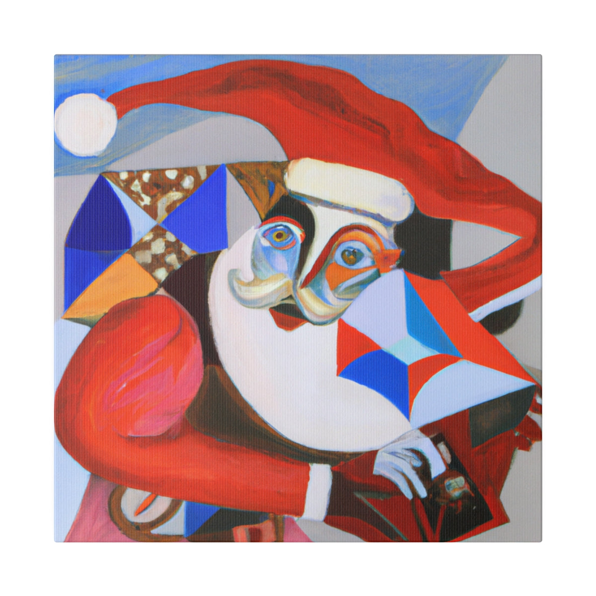 Abstract Santa Clown Canvas Print