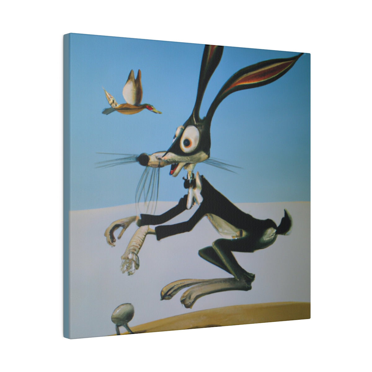 Flying Bunny Canvas Print