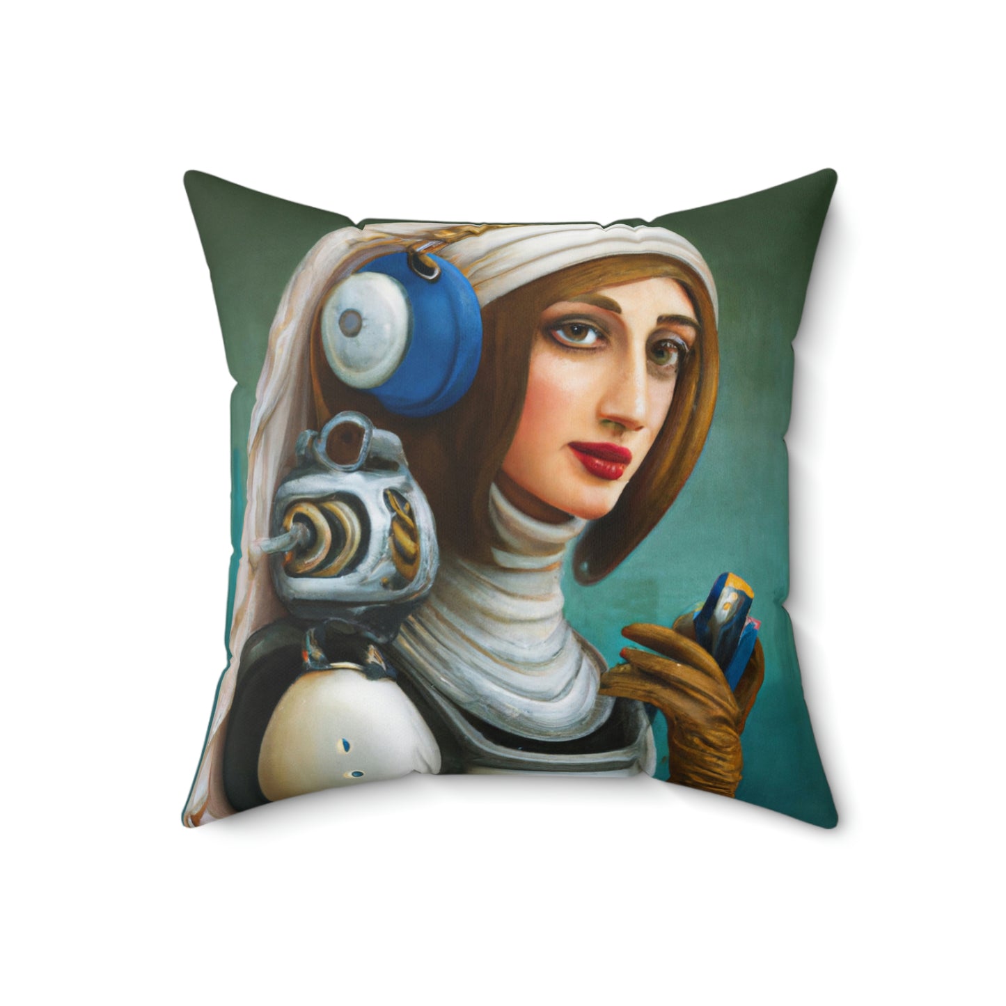Desert Girl Decorative Polyester Square Pillow