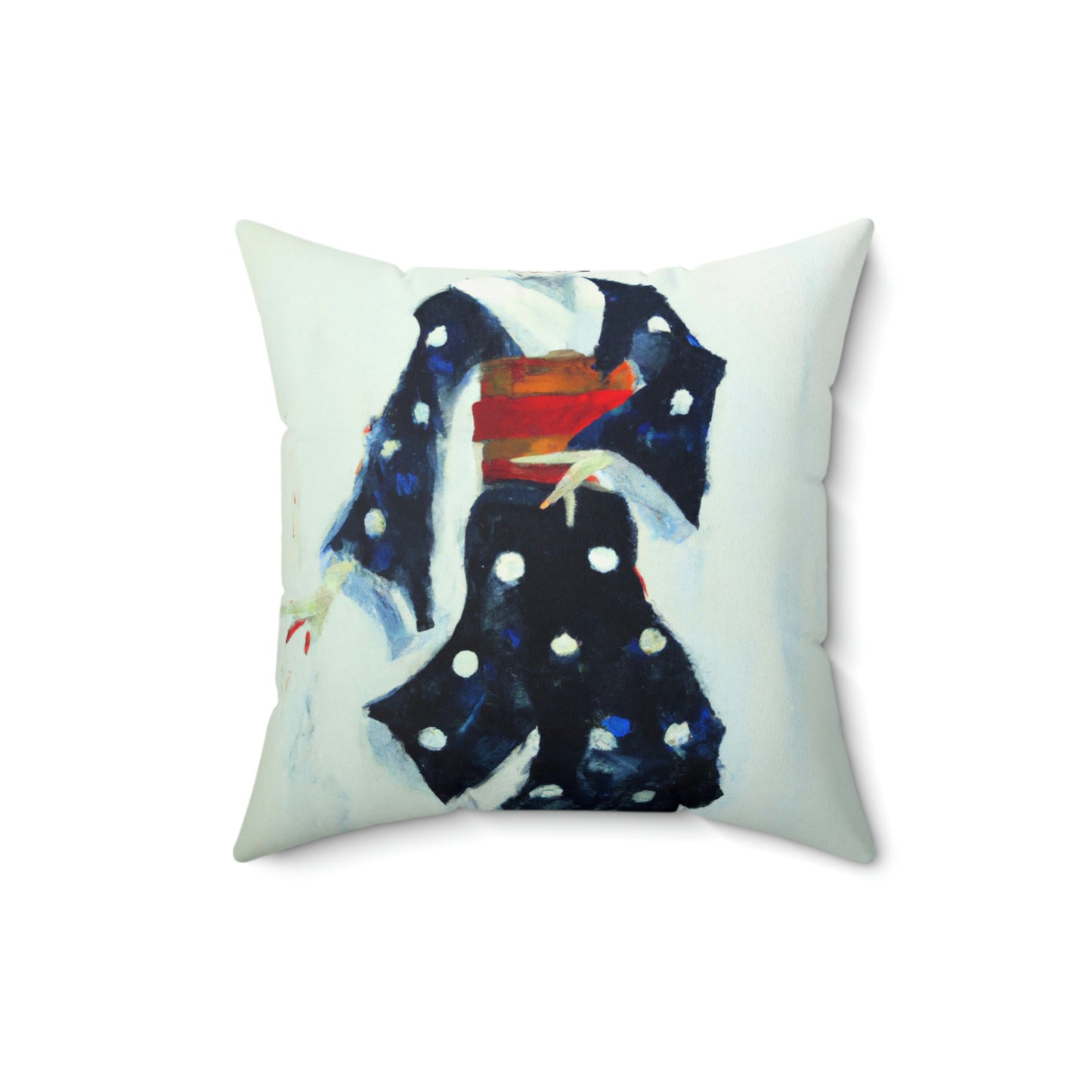 Faceless Geisha Decorative Polyester Square Pillow