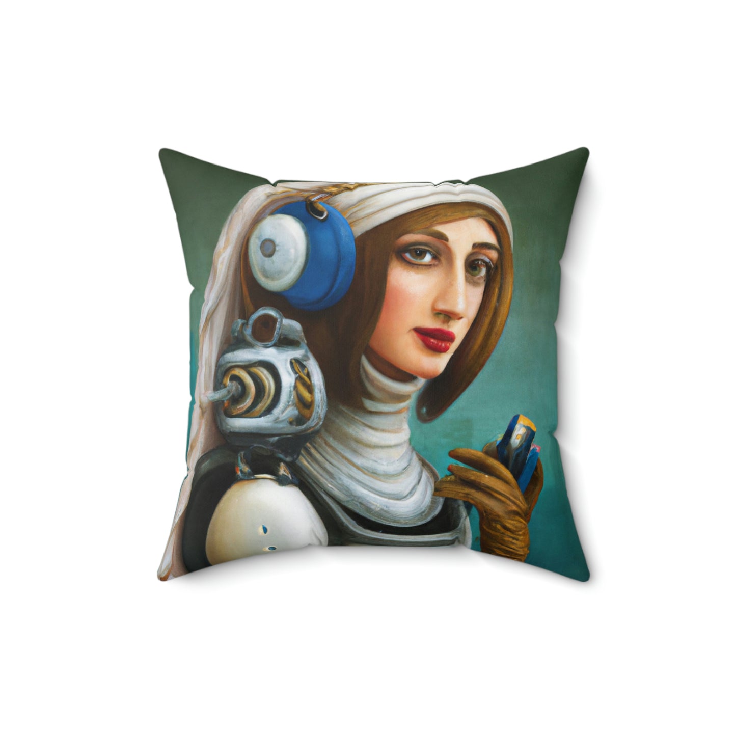 Desert Girl Decorative Polyester Square Pillow